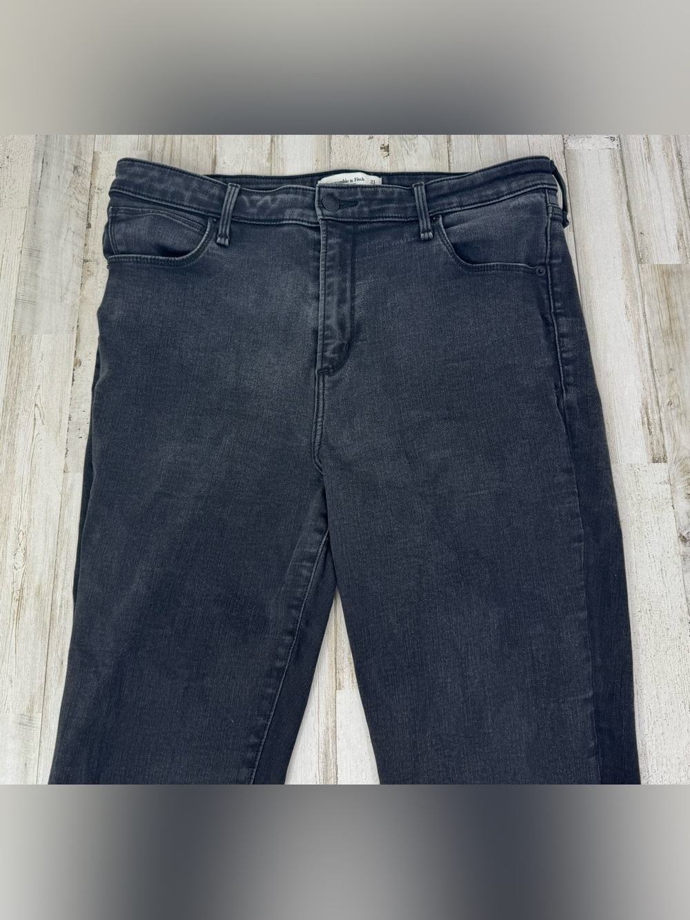 Abercrombie & Fitch Jeans 31/12R (32x29) The Super Skinny High Rise Black - Picture 2 of 11